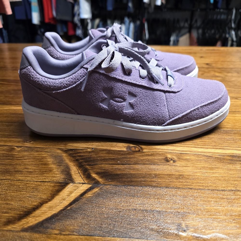Under Armour Lavender Suede Sneakers